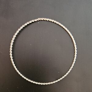Elegant Silver Twisted Bangle